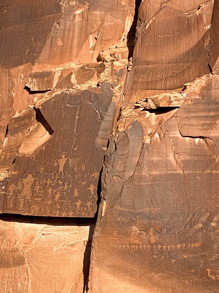 Dinosaur Tracks and Petroglyphs in Moab, Utah