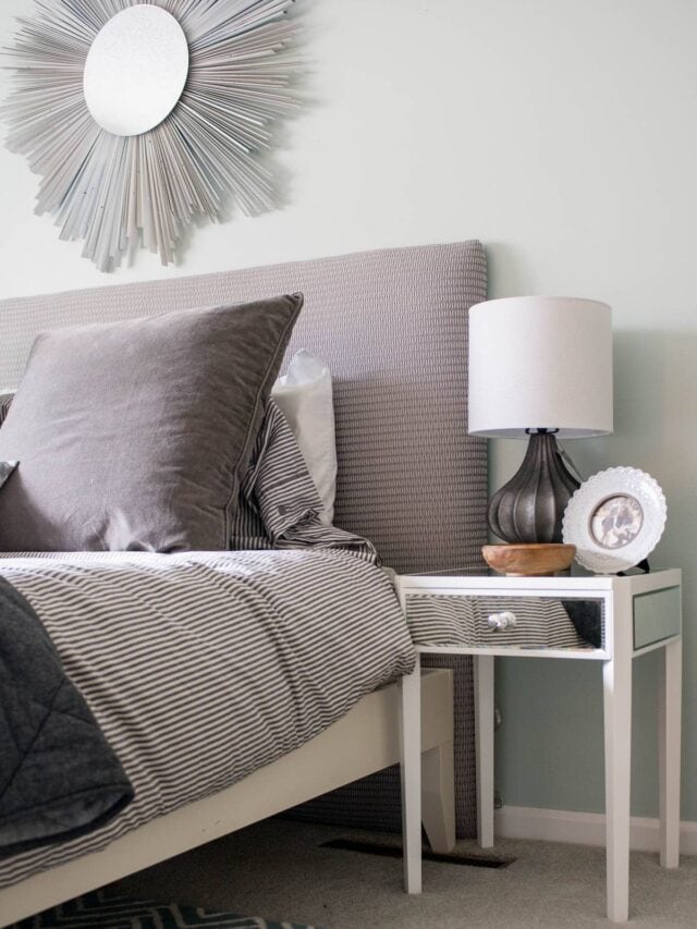 Simple Padded Headboard Tutorial Bigger Than the Three of Us