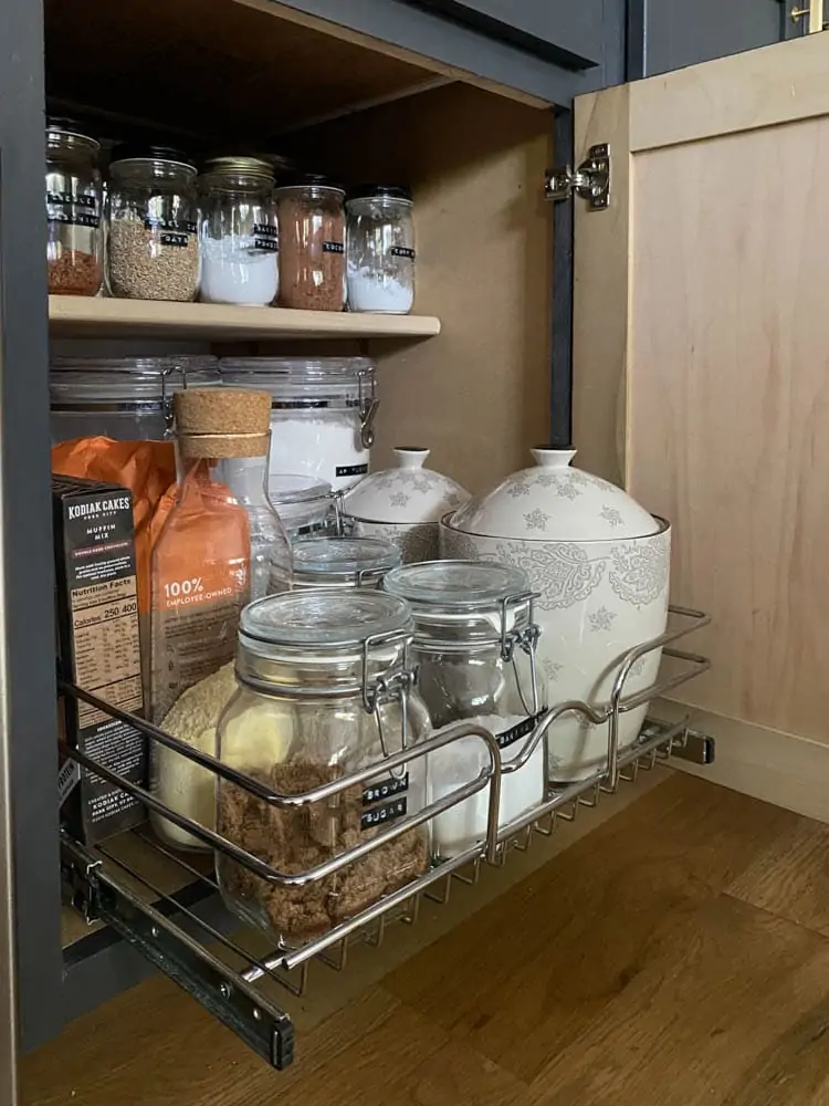 Pull Out Shelves Kitchen Organization - Bigger Than the Three of Us