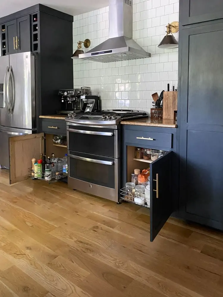 Pull Out Shelves Kitchen Organization - Bigger Than the Three of Us