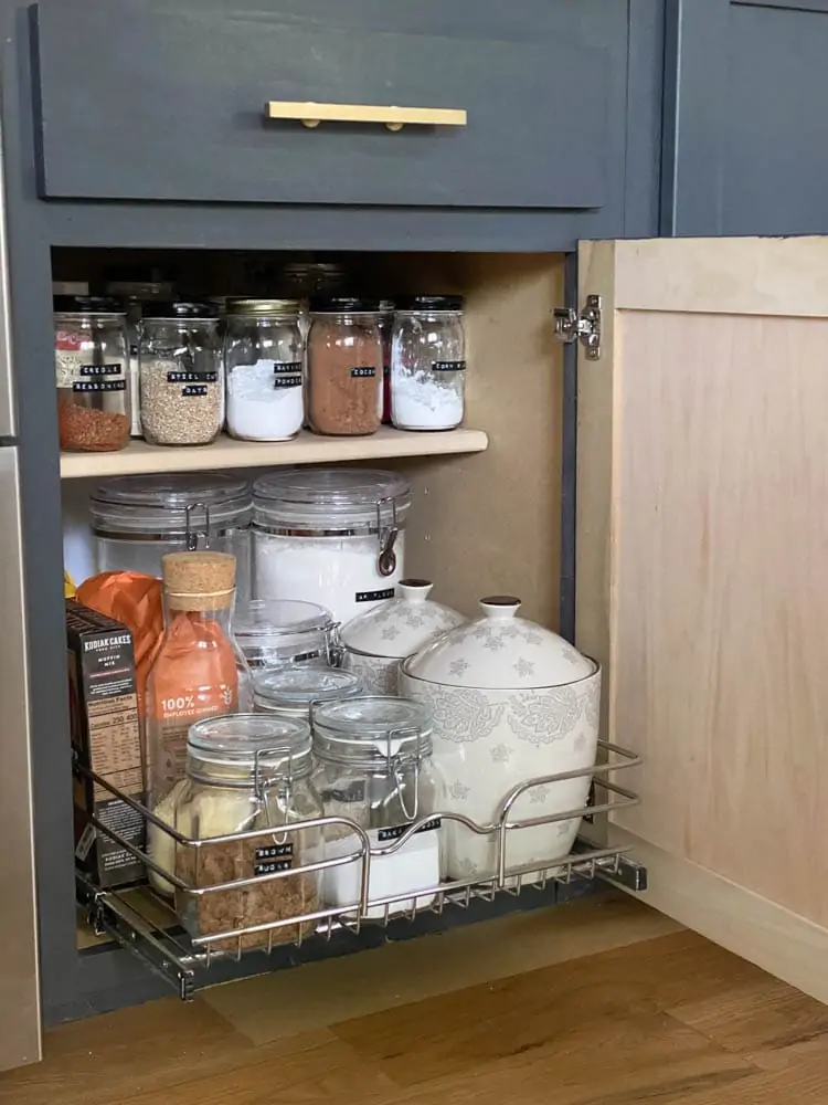 Pull Out Shelves Kitchen Organization - Bigger Than the Three of Us