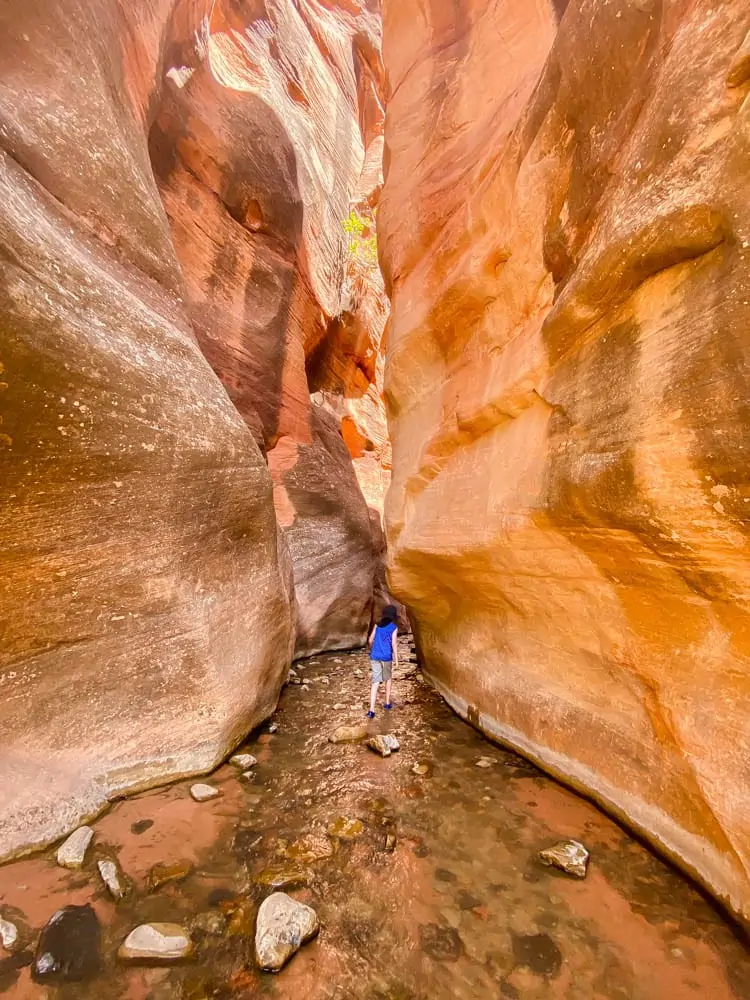 Slot canyon trail in Kanarraville Utah