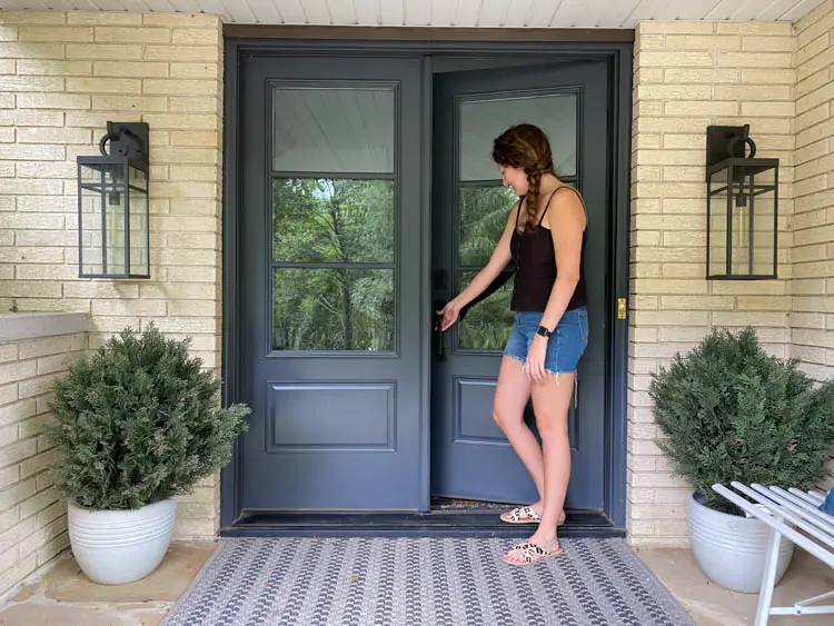 half glass door and glass front doors