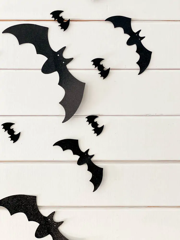 paper bats on wall in kitchen