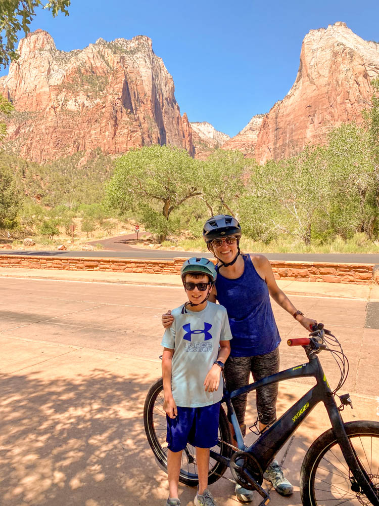 Bike riding in Zion. 