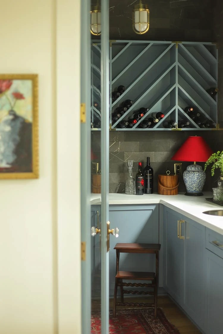 pantry with wine rack 