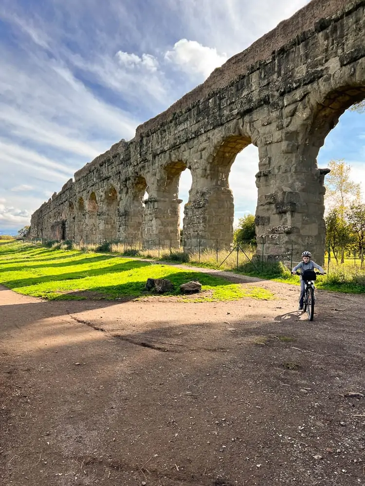 Biking the Appian Way with Aqueducts and Catacombs