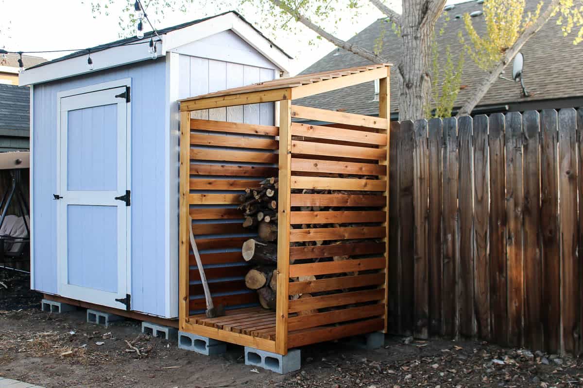 covered wood storage outdoor