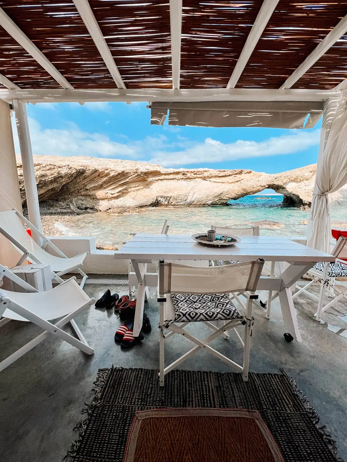 airbnb rental on Milos Greece right on water 