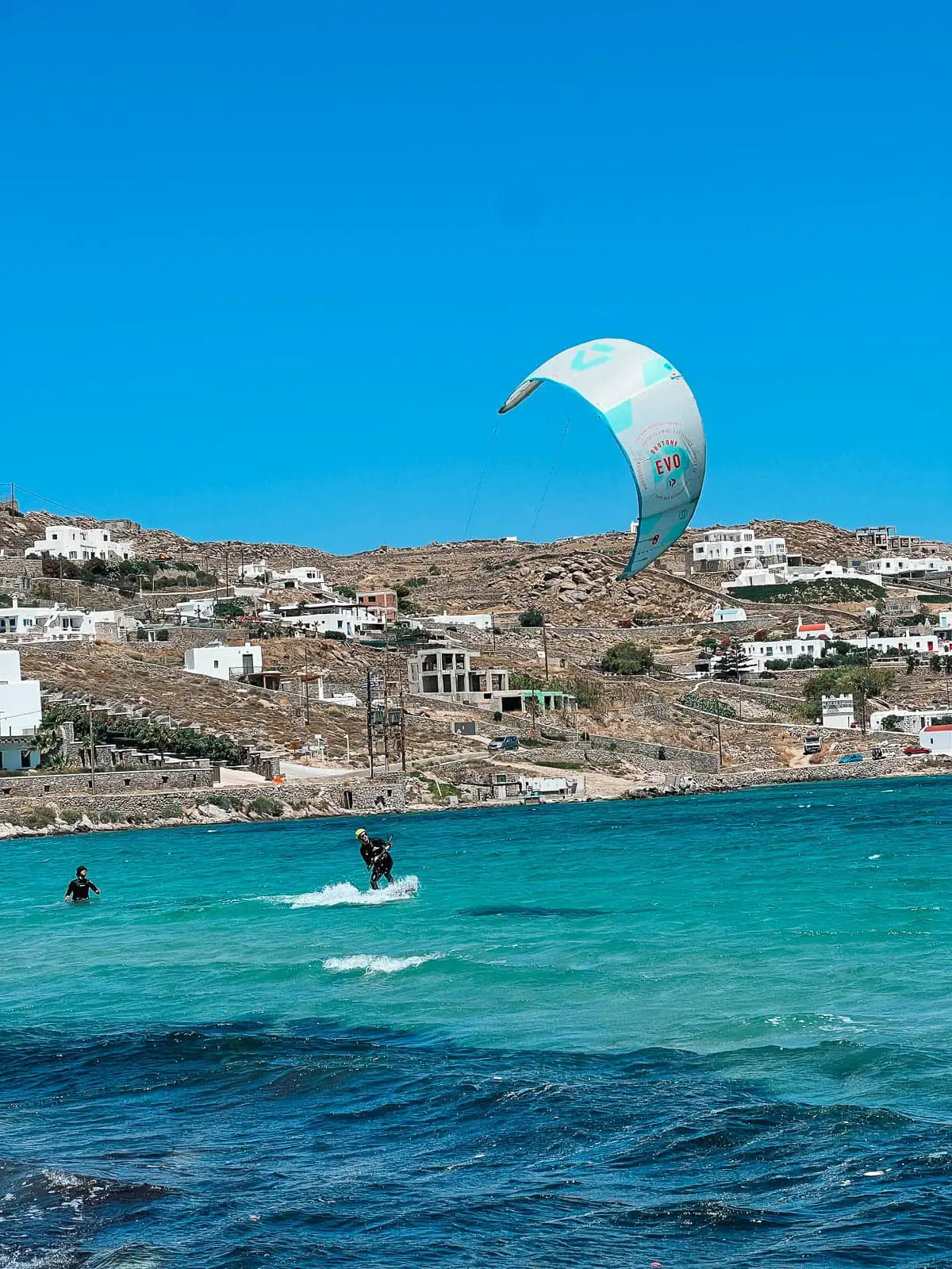 Greece Itinerary: Kite surfing lessons in Mykonos 