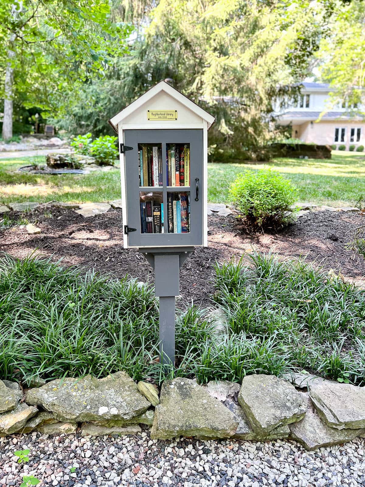 library box in yard 