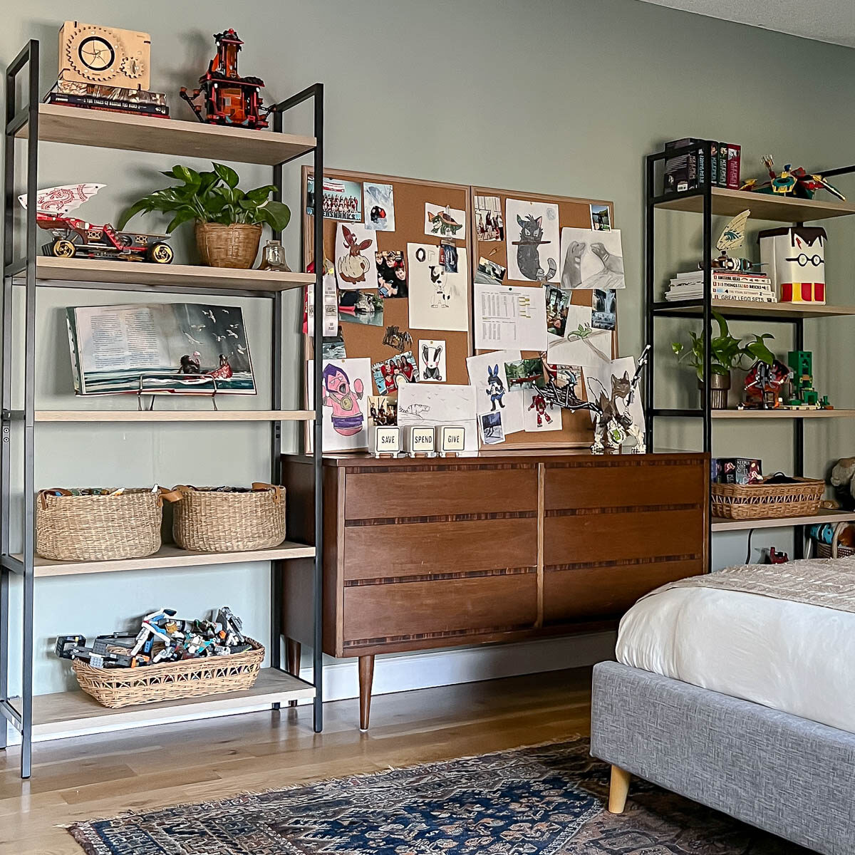 boys room bookcases