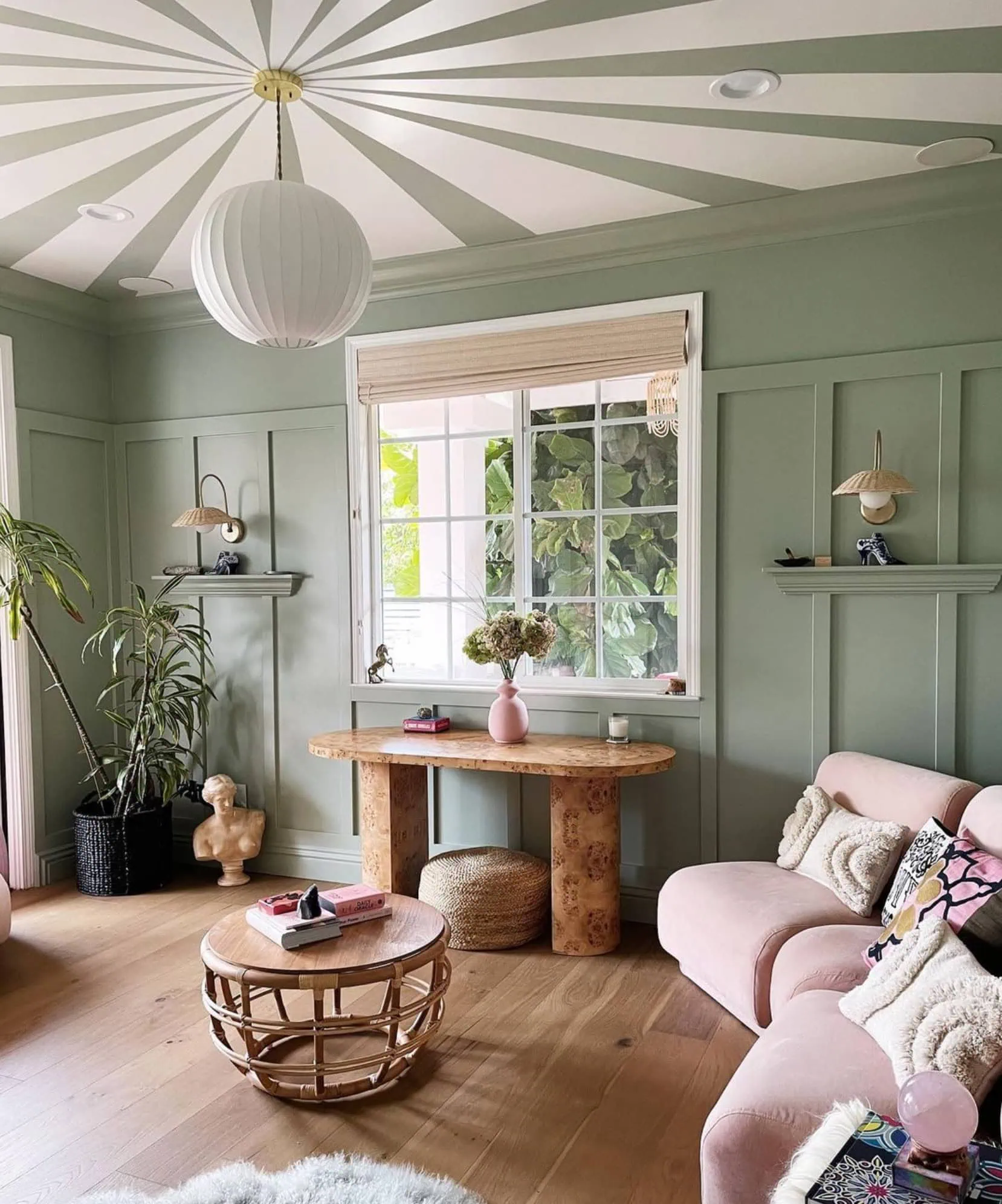 whimsical design on ceiling 