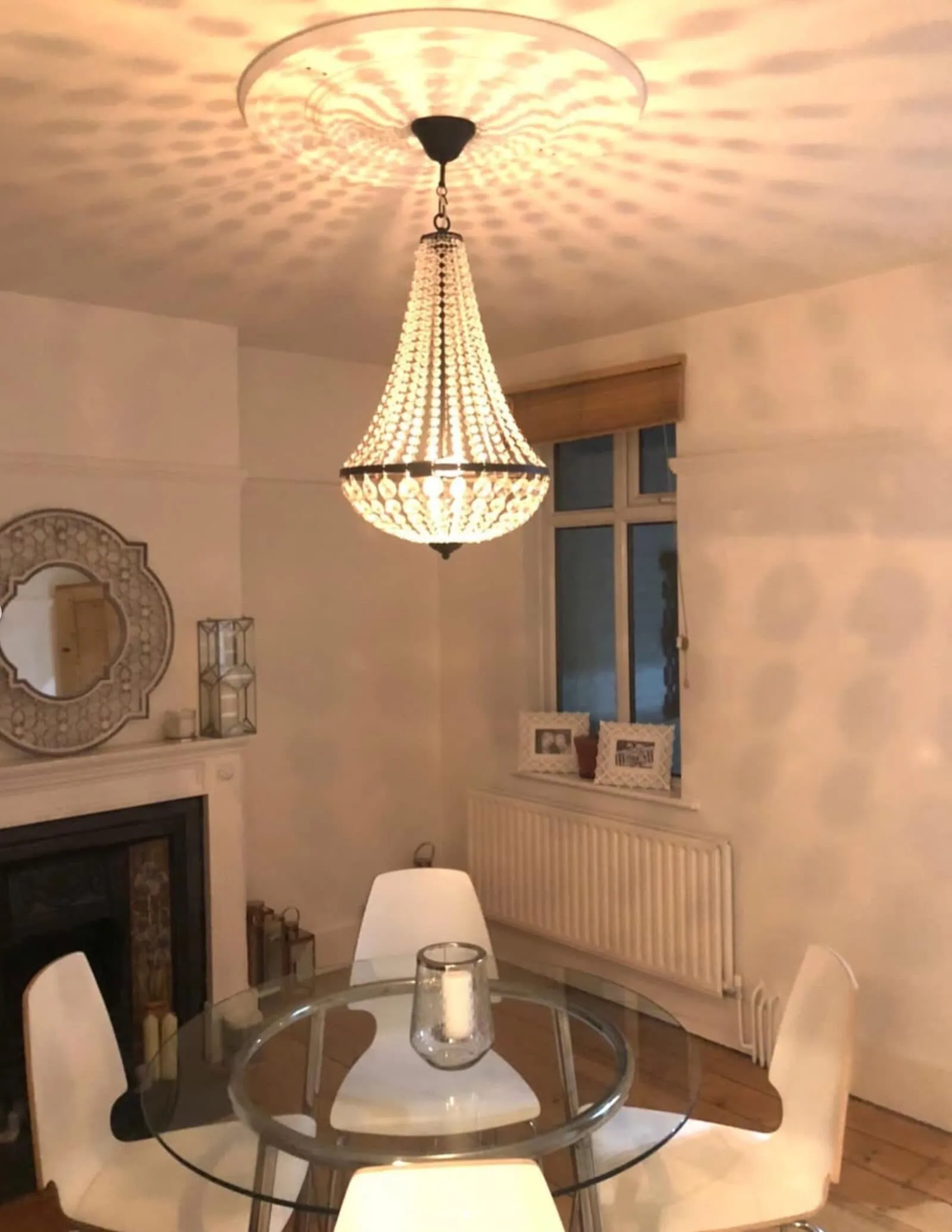 white painted ceiling 