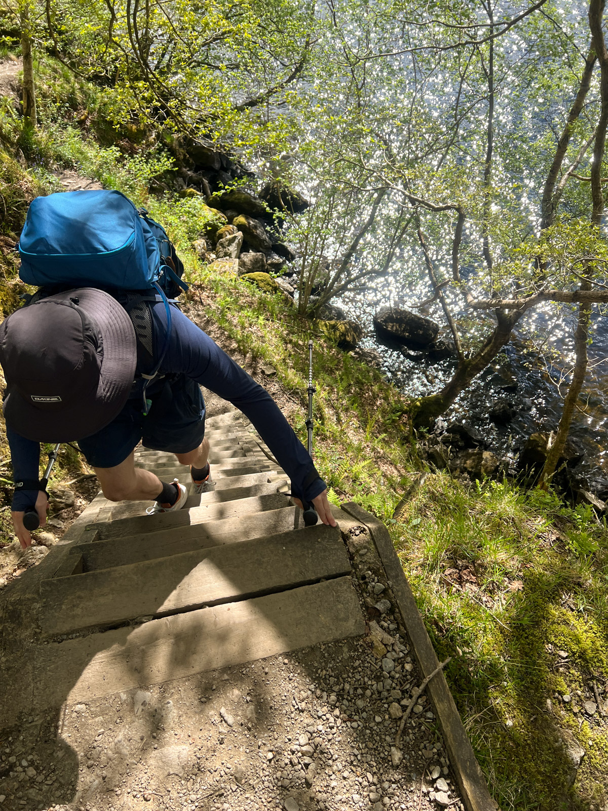 view of Loch Lomond with a sheer drop 