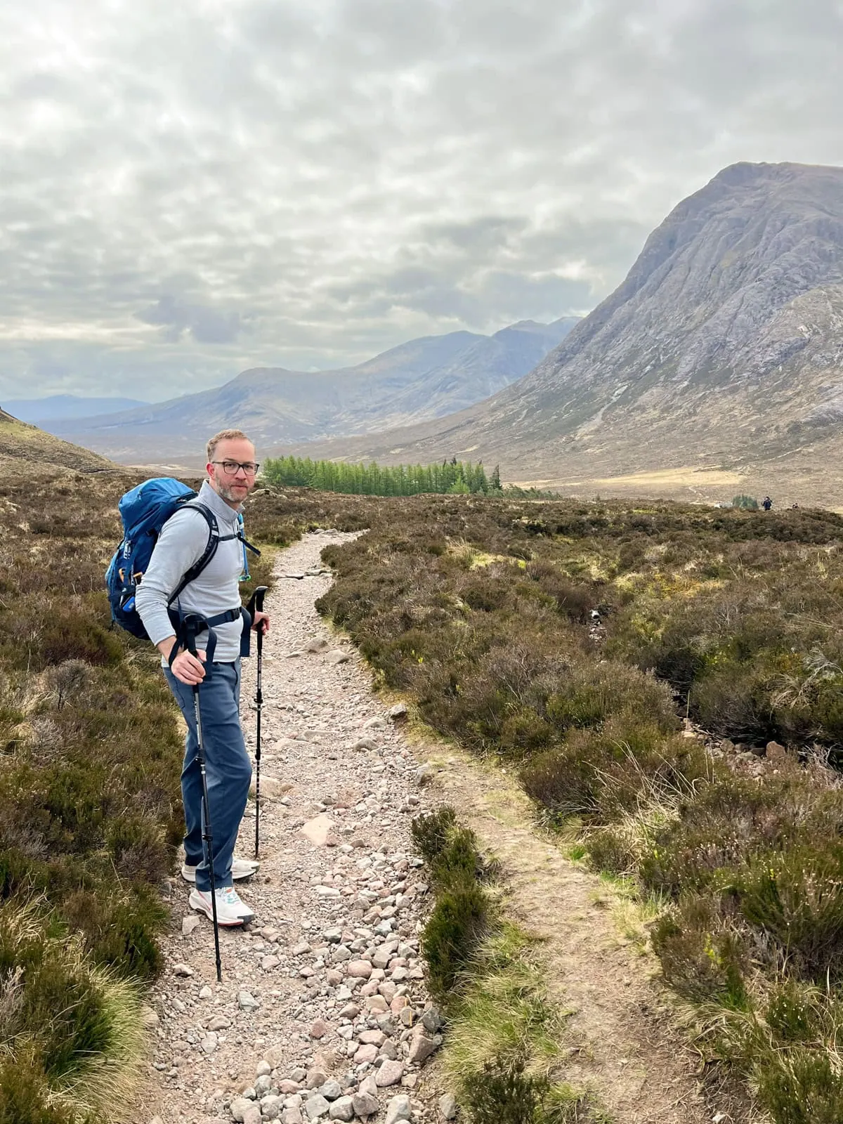 Devil's staircase on west highland way towards glencoe pass 
