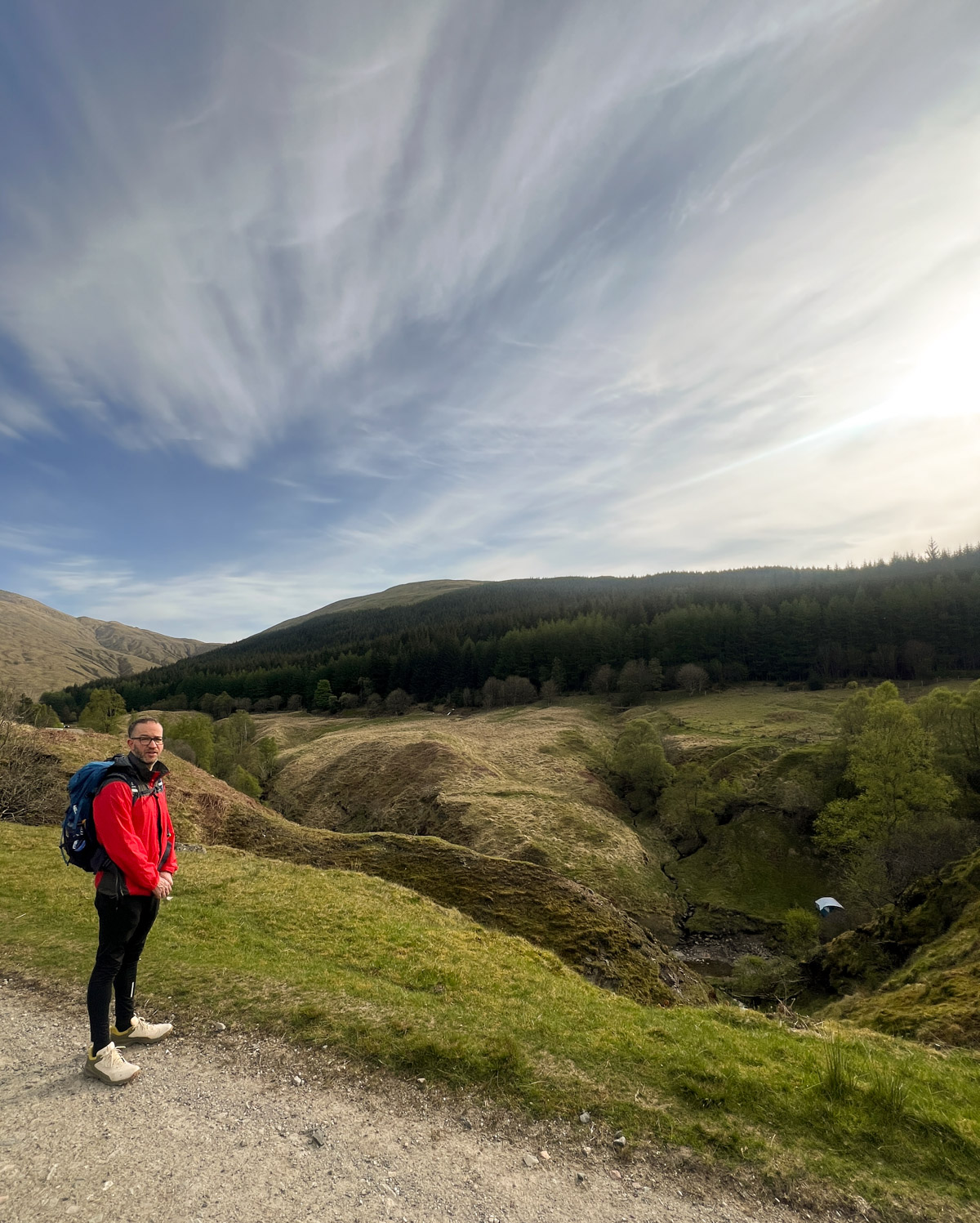 wild camping outside of tyndrum, scotland 