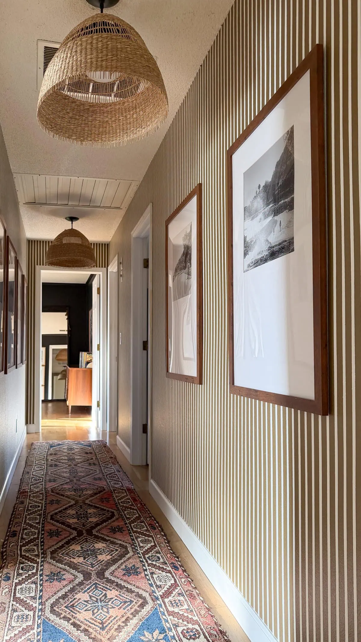 painted hallway stripes