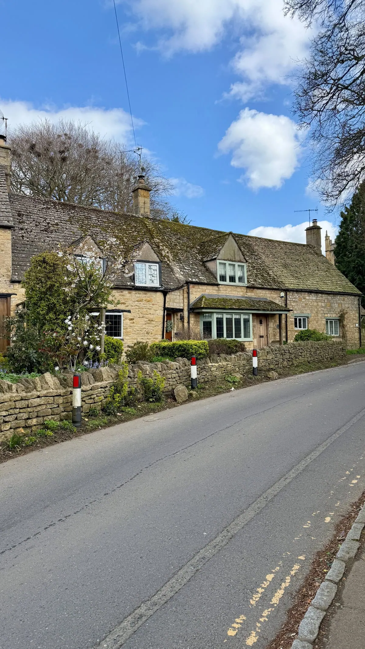 Walking around Chipping Campden after we took the train from London.